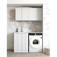 Otti Bondi 1305B Laundry Kit White With Sink And Natural Carrara Marble Top