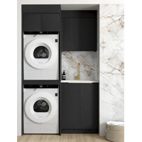 Otti Byron 1305C Laundry Kit Black Oak With Sink And Pure White Top