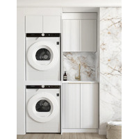 Otti Noosa 1305C Laundry Kit White With Sink And Natural Carrara Marble Top