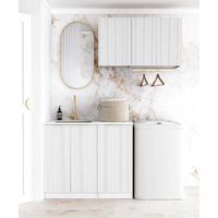 Otti Bondi 1715A Laundry Kit White With Sink And Natural Carrara Marble Top