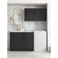 Otti Byron 1715A Laundry Kit Black Oak With Sink And Natural Carrara Marble Top