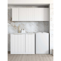 Otti Bondi 1715B Laundry Kit White With Sink And Natural Carrara Marble Top