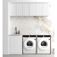 Otti Bondi 1960A Laundry Kit White With Sink And Natural Carrara Marble Top