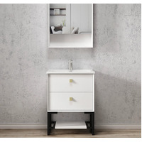 Otti Boston LEG-Boston600W 600mm Matte White Vanity Leg With Shelf