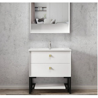 Otti Boston LEG-Boston750W 750mm Matte White Vanity Leg With Shelf