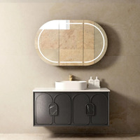 Otti LG1200B Laguna 1200mm Black American Oak Wall Hung Vanity