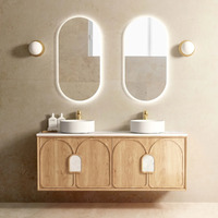 Otti LG1500N Laguna 1500mm Natural American Oak Wall Hung Vanity