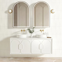 Otti LG1500W Laguna 1500mm Satin White Wall Hung Vanity