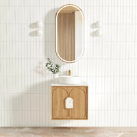 Otti LG600N Laguna 600mm Natural American Oak Wall Hung Vanity