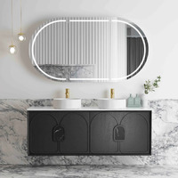 Otti Laguna Mark II 1500mm Black American Oak Wall Hung Vanity
