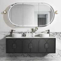 Otti Laguna Mark II 1800mm Black American Oak Wall Hung Vanity
