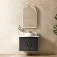 Otti Laguna Mark II 750mm Black American Oak Wall Hung Vanity