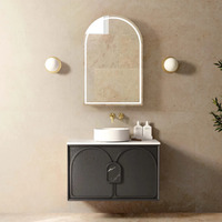 Otti  Laguna Mark II 900mm Black American Oak Wall Hung Vanity