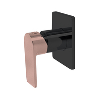 Linkware GABE LT708BK-RG Leva Wall Mixer Black and Rose Gold