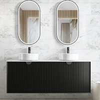 Otti MA1500B Marlo 1500mm Matte Black Wall Hung Vanity