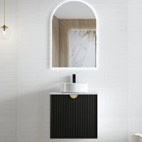 Otti MA600B Marlo 600mm Matte Black Wall Hung Vanity