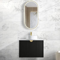 Otti MA750B Marlo 750mm Matte Black Wall Hung Vanity