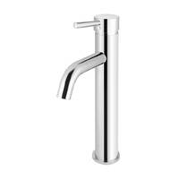 Meir Round Tall Basin Mixer Curved - Polished Chrome