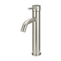 Meir Round Tall Basin Mixer Curved - PVD Brushed Nickel