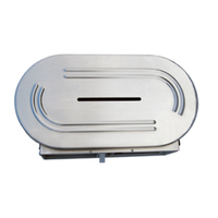 Metlam ML841DBL Double Jumbo Toilet Roll Dispenser In Satin Stainless Steel