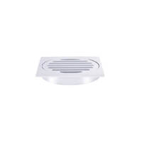 Meir Square Floor Grate Shower Drain 100 mm Outlet - Polished Chrome