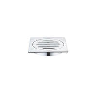 Meir Square Floor Grate Shower Drain 80 mm Outlet - Polished Chrome