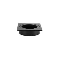 Meir Square Floor Grate Shower Drain 80 mm Outlet - Matt Black