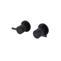 Meir Round Wall Top Assemblies Quarter Turn - Matte Black