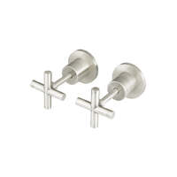 Meir Cross Handle Valve Wall Top Assemblies - PVD Brushed Nickel