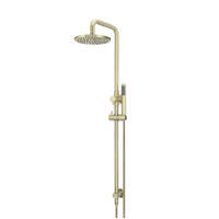 Meir Round 200 mm Rose Combination Shower Rail with Single Function Hand Shower - Tiger Bronze 