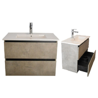 Ledin Havana 750mm Concrete Black Drawer Unit