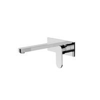 Nero Ecco Wall Basin Mixer & Spout Chrome