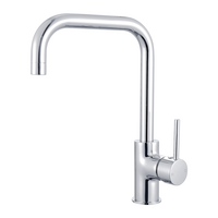 Nero Dolce Square Gooseneck Kitchen Sink Mixer Chrome 