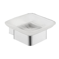 Fluire Torina Glass Soap Dish-Chrome 1469