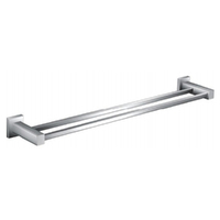 Fluire Cubo 600 mm Double Towel Rail-Chrome