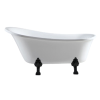 Fienza Claw Foot Freestanding Bath-Matte Black Feet