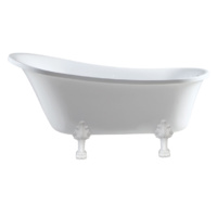 Fienza Claw Foot Freestanding Bath-Gloss White Feet