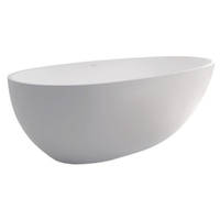 Fienza Bahama Cast Stone Freestanding Bath-Matte White