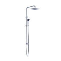 Nero NR200705BBCH Square Twin Shower Bottom Inlet Chrome