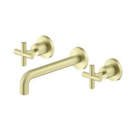 Nero NR201607ABG X Plus 215mm Wall Basin Set Brass Material Brushed Gold
