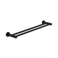 Nero Classic Double Towel Rail 600mm Matte Black