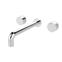 Nero Kara Wall Basin Set 180mm Chrome