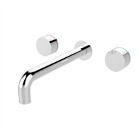 Nero Kara Wall Basin Mixer Set 215mm Spout Chrome