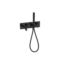 Nero Mecca Wall Mount Bath Mixer With Hand Shower Matte Black NR221903dMB