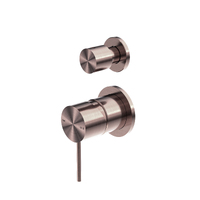 Mecca Shower Mixer Divertor with Separate Plate Brushed Bronze