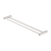 Nero New Mecca Double Towel Rail 600mm Brushed Nickel