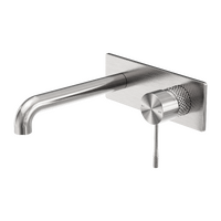 Opal Wall Basin/Bath Mixer with Separate Plate Brushed Nickel