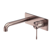 Opal Wall Basin/Bath Mixer 120/160/185/230/260mm Back Plate Brushed Bronze