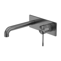 Opal Wall Basin/Bath Mixer with Separate Plate Graphite