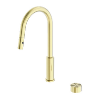 Nero Kara Progressive Pull Out Kitchen Sink Set Brushed Gold NR271908BG